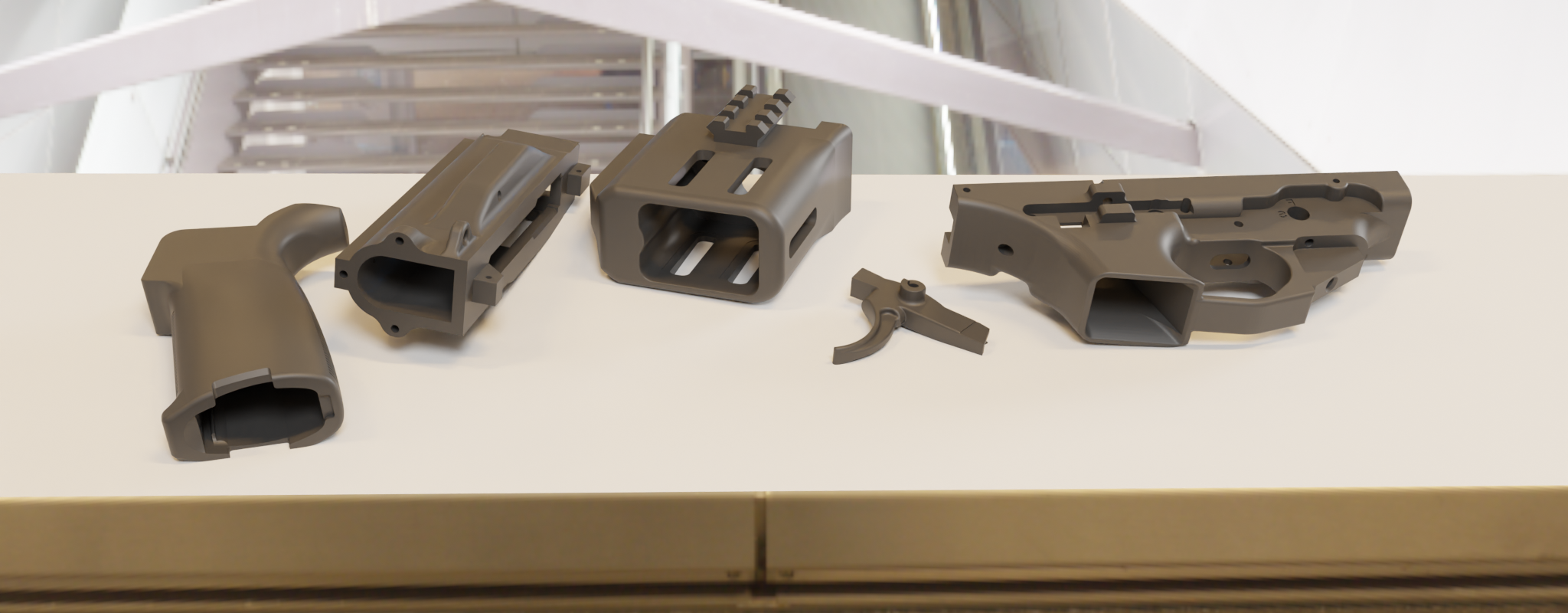 3D-printed firearm parts